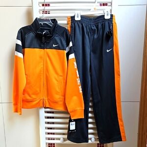 Nike Orange and Black Tracksuit